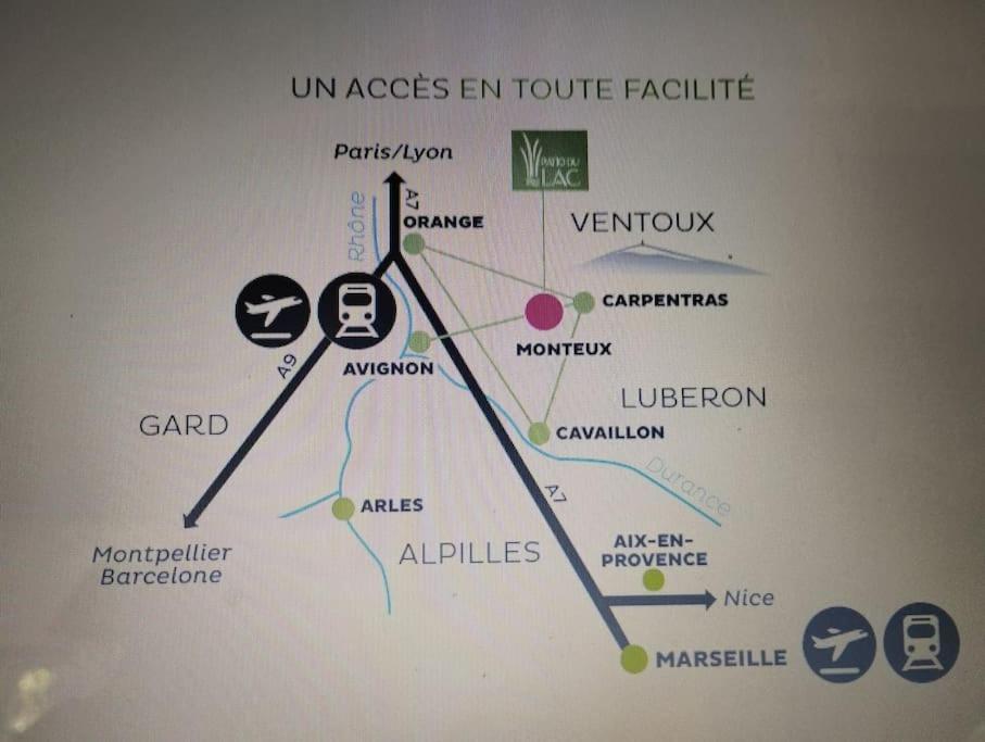 Appartement Climatise Au Coeur De La Provence Lac Et Parcs D'Attractions 10Mn Avignon Монтё Экстерьер фото